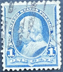 Scott#: 219 - Benjamin Franklin 1¢ 1890 ABNC used single stamp - Lot 11