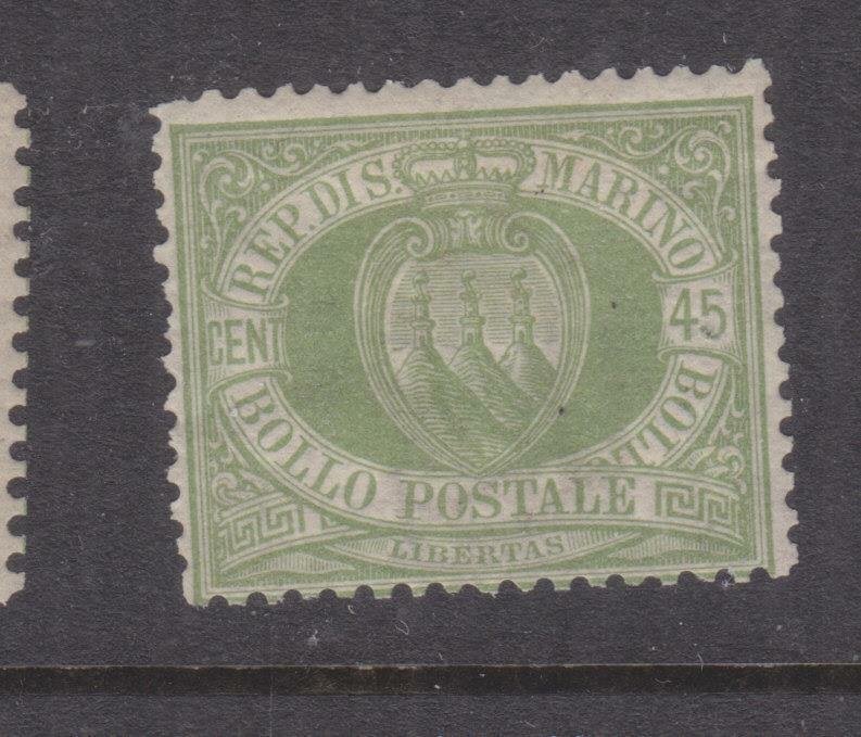 SAN MARINO, 1892 45c. Green, lhm.. 