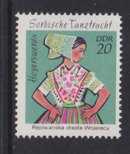 German Democratic Republic DDR #1295 MNH 1971 Sorbian costumes 20pf