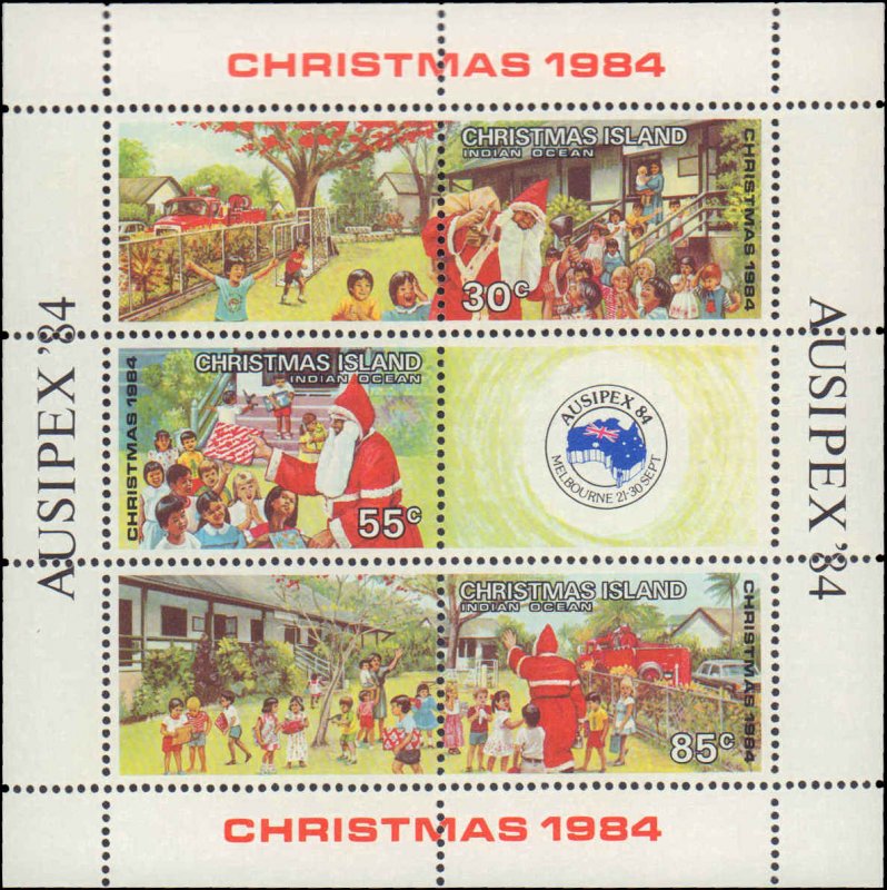 1984 Christmas Island #161, Complete Set, Never Hinged