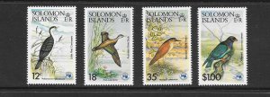 BIRDS - SOLOMON ISLANDS #535-538  MNH