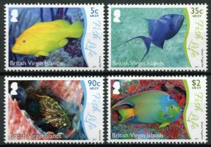 British Virgin Islands BVI Fish Stamps 2017 MNH Underwater Life Pt 2 4v Set