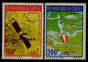 Guinea C78-9 MNH Space Craft, Ranger VII, Moon, Rocket