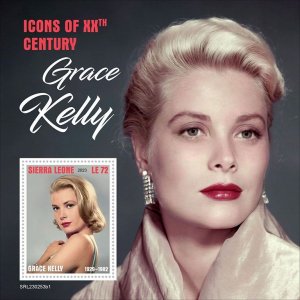 SIERRA LEONE - 2023 - Grace Kelly - Perf Souv Sheet #1 - Mint Never Hinged