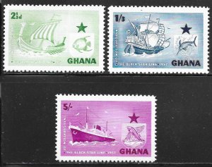 Ghana 14-16: Ships, Fish, MNH, F-VF