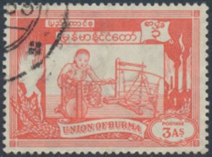 Burma   SC# 128  Used Spinning   see details & scans