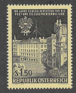 Austria Scott 757 MNHOG - 1966 Post and Telegraph Administration Headquarters