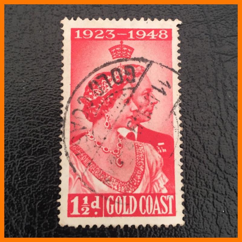 Gold Coast: 1948 Royal Silver Wedding 1½d stamp SG147 Fine Used