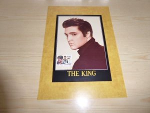 New Elvis Presley The King Poster size A4 with his Burundi Stamp