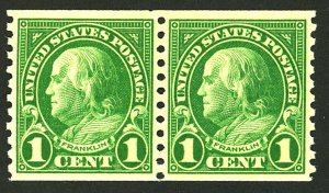 U.S. #597 MINT PAIR OG NH