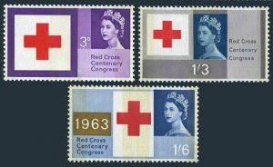 Great Britain 398p-400p,MNH.Michel 362p-364p. Red Cross centenary,1963.