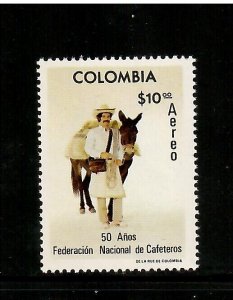 Colombia 1977 - Coffee Growers - Single Stamp - Scott #C642 - MNH