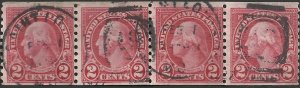 # 599 Used Unknown Ink At Top ( Gripper Gracks??? ) Carmine George Washington