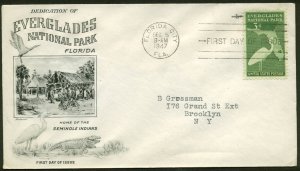 #952 EVERGLADES CACHET TYPED ADDRESS BY FLEETWOOD