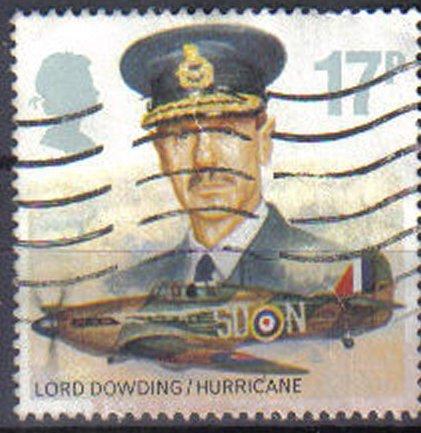 GREAT BRITAIN, 1986,  used 17p, History of the Royal Air Force. Lord Dowding ...