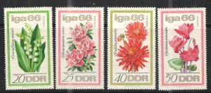 Germany - GDR/DDR 1966 Sc# 841-844 MNH F - Flowers