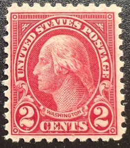 Scott#: 583 - George Washington 2¢ 1924 BEP single stamp MNHOG - Lot E6