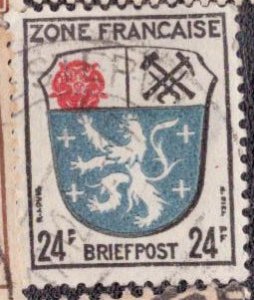 Germany -French Occupation 1945 -  4N9 Used