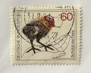 Germany 1981 Scott 1355 used - 60pf, Wildlife protection, Bird