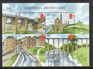 Great Britain Sc 1284 1989 Industrial Archaeology stamp sheet mint NH