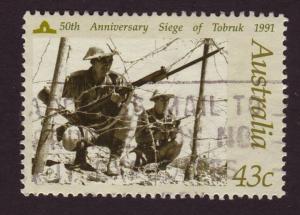 Australia 1991 Sc#1208, SG#1284 43c Seige of Tobruk, Military USED.