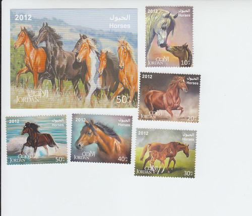 2012 Jordan Horses Set of 5 + SS (Scott NA) MNH