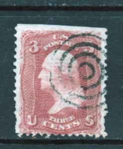 Scott #  88  used Rose Red  E grill  14 X 17  points