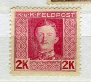 AUSTRIA; 1917-18 early Karl I , KuK Feldpost issue Mint hinged 2k. value