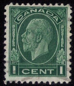 CANADA SCOTT #195 Used Light Cancel 1c DARK GREEN Fine To Very Fine