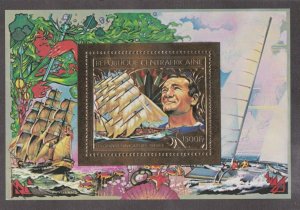 Central Africa # C256B, Navigators, Gold Foil Souvenir Sheet, Mint NH, 1/2 Cat.