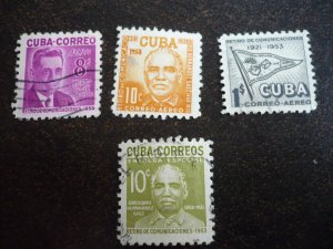 Stamps - Cuba - Scott# 514-518,C92-C95,E19 - Used Set of 10 Stamps