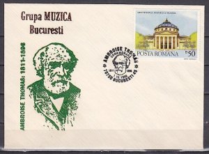 Romania, OCT/96. Composer Ambroise Thomas Cancel on Cachet Cover.