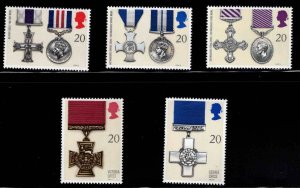 Great Britain Scott 1331-1335 MNH** Gallantry Awards set