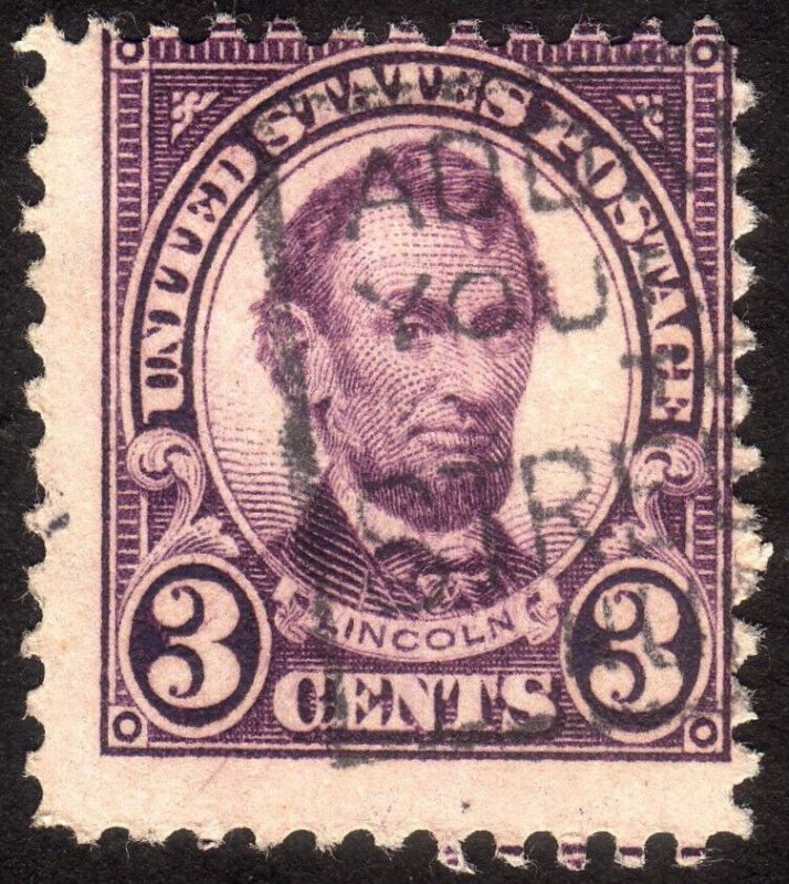 1923, US 3c, Lincoln, Used, Sc 555