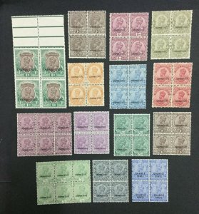 MOMEN: INDIA CHAMBA SG # 24 BLOCKS MINT OG NH LOT #198489-6064