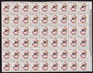 US Vintage 1981 American Lung Association Christmas Seal Mint Sheet