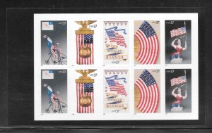 #3776-3780a Old Glory Booklet Pane of 10