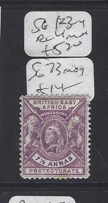 BRITISH EAST AFRICA  (P1710B) QV  LION  7 1/2A   SG 73   MOG