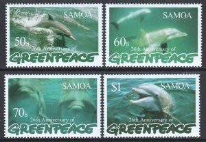 Samoa MNH 943-6 Dolphins Greenpeace 1997
