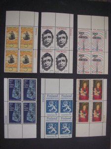 1966 Complete Plate Block Set, Scott 1323-1337, 14 Plate Blocks, MNH Beauties