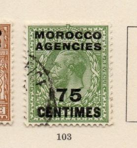 Morocco Agencies 1920s Early Issue Fine Used 75c. Surcharged 187258