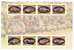 Bequia 2002 - Ferrari  - Sheet of 8 Stamps -  Scott #307 - MNH