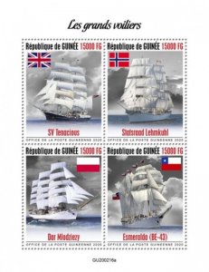 Guinea - 2020 Tall Ships and Flags - 4 Stamp Sheet - GU200216a