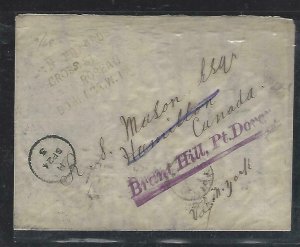 LEEWARD ISLANDS (P2808BB) 1898 QV 1/2D+1DX2 DOMINICA VILLAGE TO CANADA