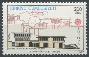 Turkey Sc#2380 MNH, 200L multi, Europa (C.E.P.T.) 1987 - Modern Architecture ...