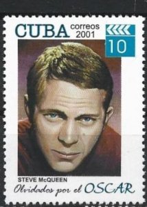 CUBA Sc# 4187 ACTORS WITHOUT OSCARS Steve McQueen  10c   2001 MNH