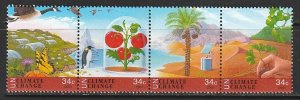 2001 UN-NY - Sc 815a - MNH VF - strip of 4 - Climate change