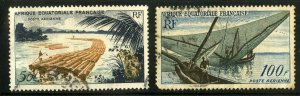 FRENCH EQUATORIAL AFRICA C39-C40 USED  SCV $4.80  BIN $1.75