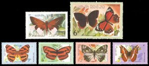 Laos 1982 BUTTERFLIES Scott #386-391 Mint Never Hinged