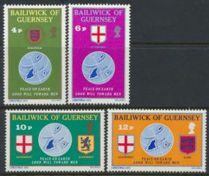 Guernsey  SG 131-134  SC# 127-130 MLH Christmas 1975 see details